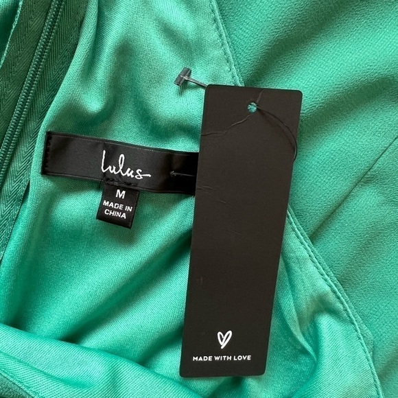 NWT Lulus Best‎ Wishes Women's Dress Tulip Teal Green Size Medium - Picture 5 of 10